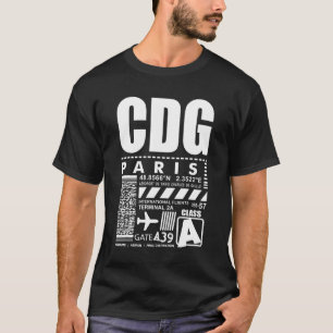 Paris Charles de Gaulle Airport CDG T Shirt