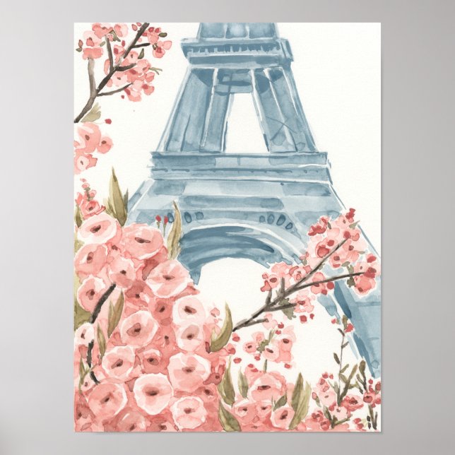 Paris Cherry Blommars Poster (Framsidan)