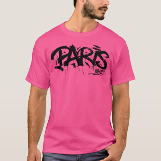 Paris City Graffiti Street Art Handstyle Frankrike T Shirt