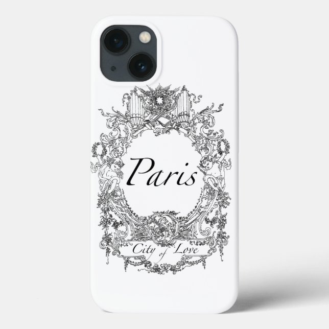 Paris: City of Kärlek Illustration iPhone 6 Fodral (Baksida)