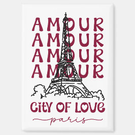 Paris City of Love – Eiffel Tower Travel Souvenir Magnet