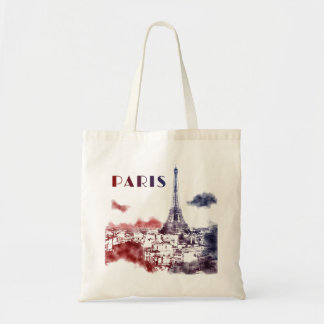 Paris City Skyline Eifel Torn Travel Frankrike Tygkasse