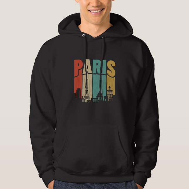 Paris City Skyline Hoodie (Framsida)