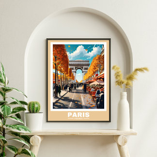 Paris Cityscape - Ikoniska landmärken Poster