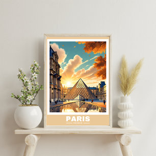 Paris Cityscape - Ikoniska landmärken Poster