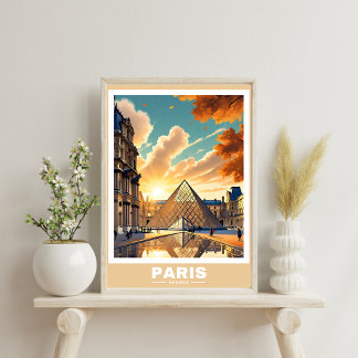 Paris Cityscape - Ikoniska landmärken Poster