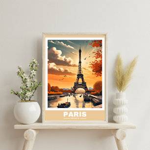 Paris Cityscape - Ikoniska landmärken Poster