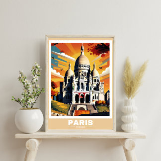 Paris Cityscape - Ikoniska landmärken Poster