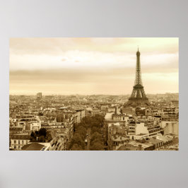 paris cityscape poster