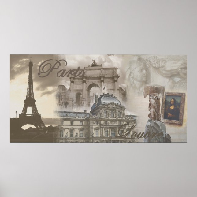 Paris Collage Poster (Framsidan)