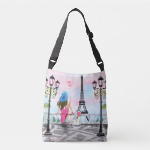 Paris Crossbody Bag Woman med Rosa Balloon Axelväska