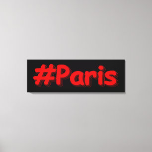"#Paris" Cute Design. Köp nu Canvastryck