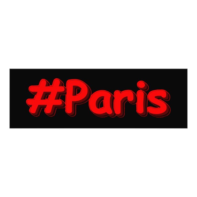 "#Paris" Cute Design. Köp nu Fototryck (Framsidan)