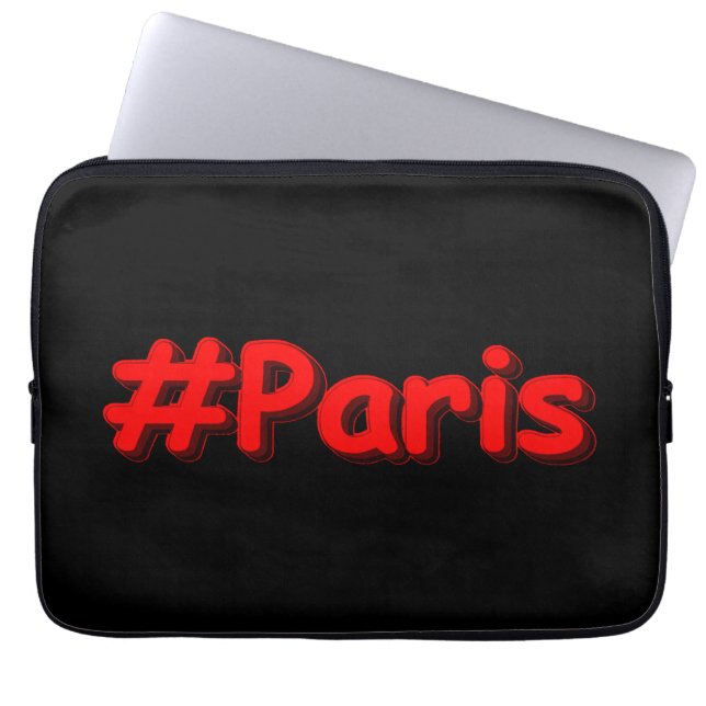 "#Paris" Cute Design. Köp nu Laptop Fodral (Framsidan)