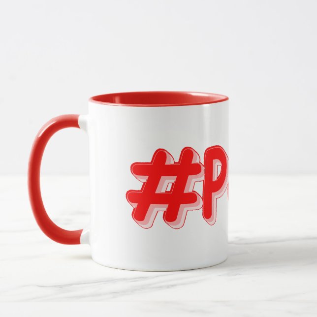 "#Paris" Cute Design. Köp nu Mugg (Vänster)