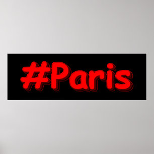 "#Paris" Cute Design. Köp nu Poster