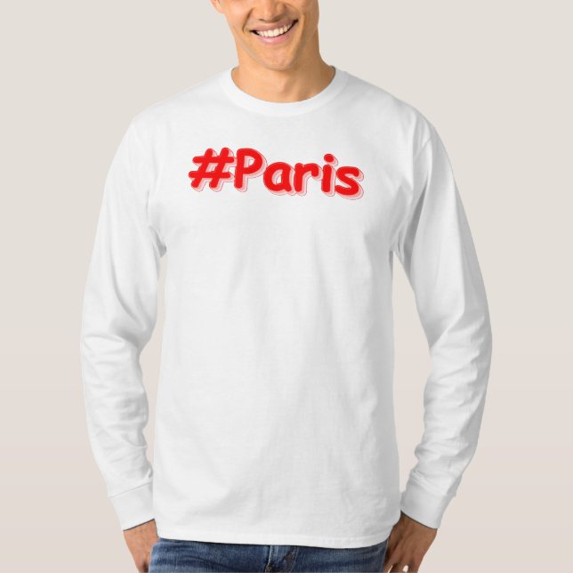 "#Paris" Cute Design. Köp nu T Shirt (Framsida)