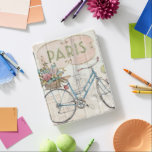 Paris cykel med blommor iPad skydd<br><div class="desc">© Lisa reviderar/vilden Apple. Paris cykel med blommor i tillbaka basket</div>