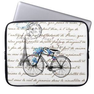Paris cykelForgetmenot laptop sleeve