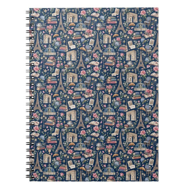 Paris Dark Icons Chic Design Anteckningsbok (Framsidan)