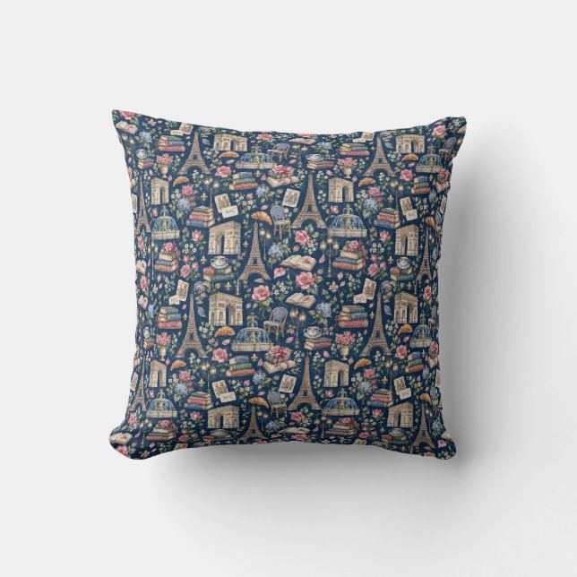 Paris Dark Icons Chic Design Kudde (Framsida)