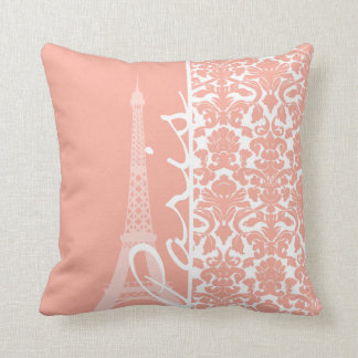 Paris, Deep Peach Damask Kudde