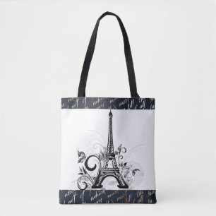 Paris designtoto tygkasse
