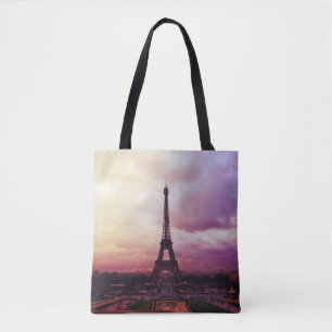 Paris - det Eiffel torn hänger lös Tygkasse