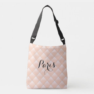 Paris Diamond Quilt Mönster Modern Axelväska