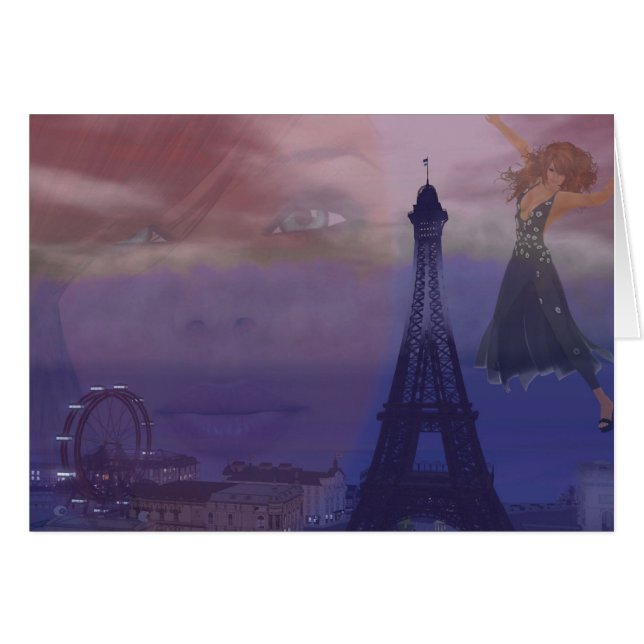 Paris Dreams Hälsningskort (Framsidan Horizontal)