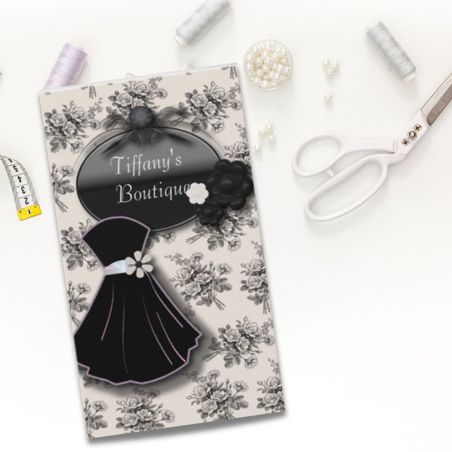 Paris Dressmaker Tailor Dress Mode Boutique Visitkort (Paris Dressmaker Tailor Dress Fashion Boutique Business Card)