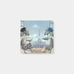 Paris efter dag för noter 3 x 3 tum post-it block