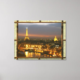 Paris efter natt i Rustic Ram Canvastryck