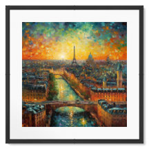 Paris efter natt van Gogh stil