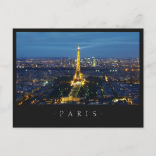Paris efter nattvykort vykort