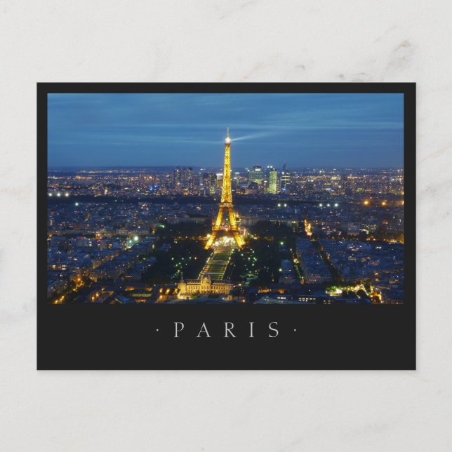 Paris efter nattvykort vykort (Framsida)