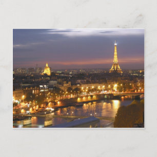 Paris efter Night Vykort