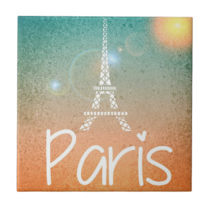 Paris Eifel Torn Ceramic Tile Kakelplatta