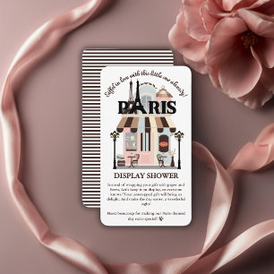 Paris Eiffel Förälskad Fransk Café Baby Shower  Tilläggskort