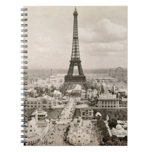 Paris: Eiffel torn, 1900 Anteckningsbok Med Spiral