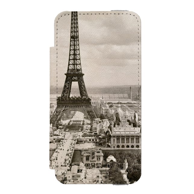 Paris: Eiffel torn, 1900 Incipio iPhone Wallet Skal (Folio Framsidan)
