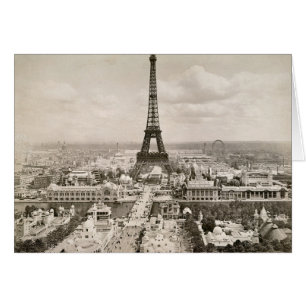 Paris: Eiffel torn, 1900 OBS Kort