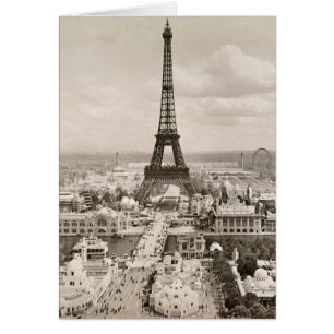 Paris: Eiffel torn, 1900 OBS Kort