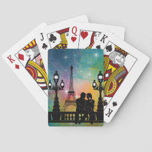 *~* Paris Eiffel Torn Älskare Ro Celestial Stars Casinokort