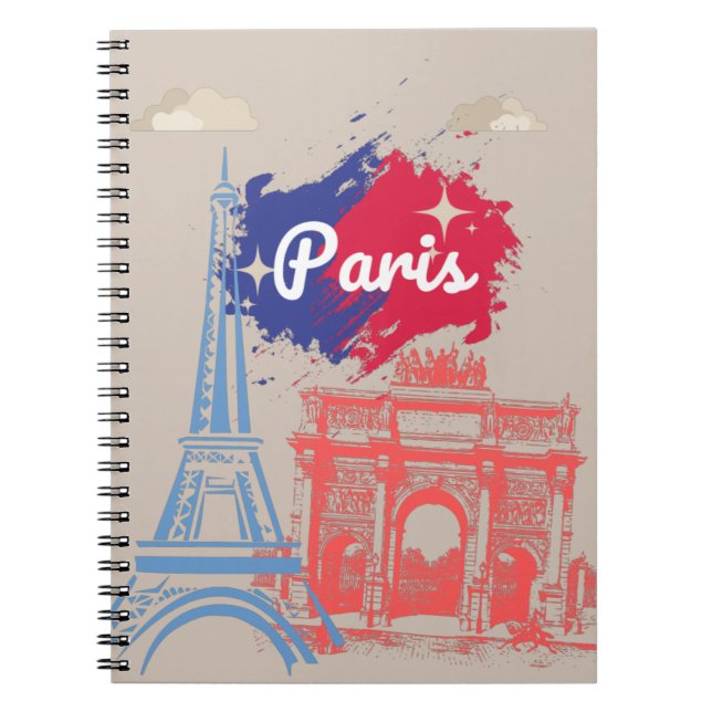 Paris Eiffel Torn Anteckningsbok (Framsidan)