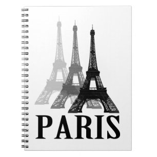 Paris Eiffel Torn Anteckningsbok Med Spiral