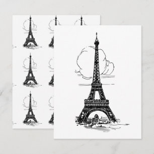 Paris Eiffel Torn Anteckningskort