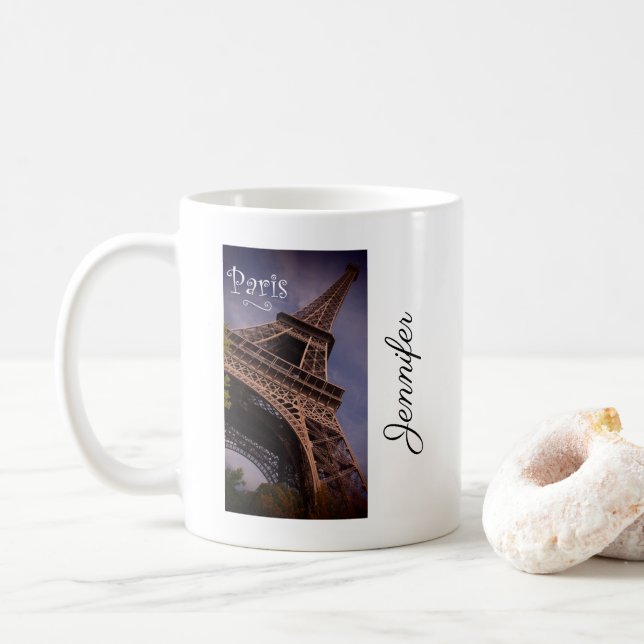 Paris Eiffel Torn Berömd Landmark Photo Anpassning Kaffemugg (Med munk)