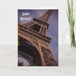 Paris Eiffel Torn Berömd Landmark Photo Birthday Kort