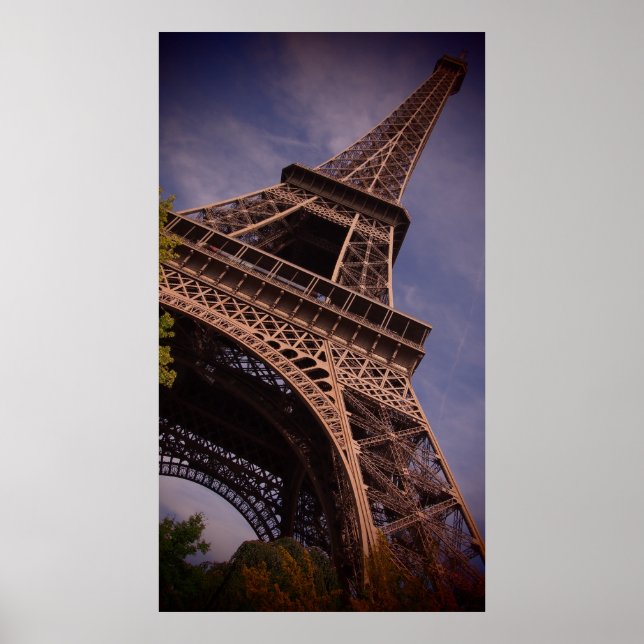 Paris Eiffel Torn Berömd Landmark Photo Poster (Framsidan)